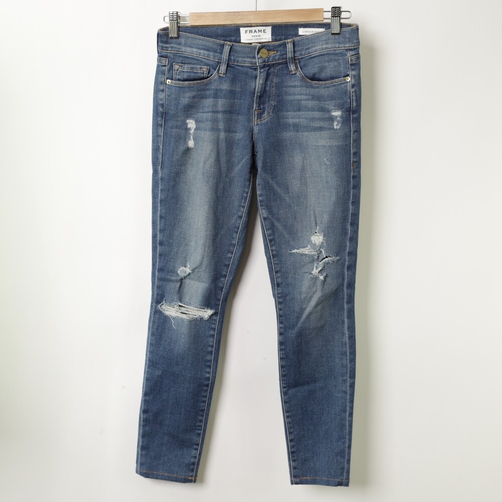 Frame Denim Distressed Le Skinny de Jeanne Skinny Jeans size 25